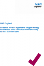 NHS England: Evidence review: Hyperbaric oxygen therapy for diabetic lower limb ulceration refractory to best standard care